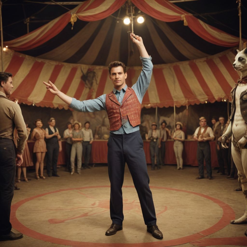 Gives a Guided Tour of the Circus Photo Style