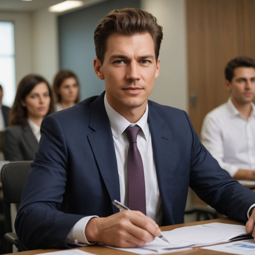 In a Meeting Photo Style