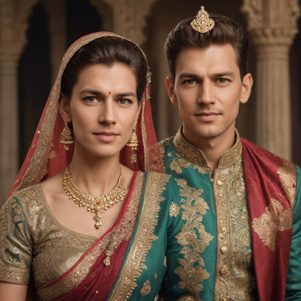 Converted Indian Bride and Groom AI Image Filter image