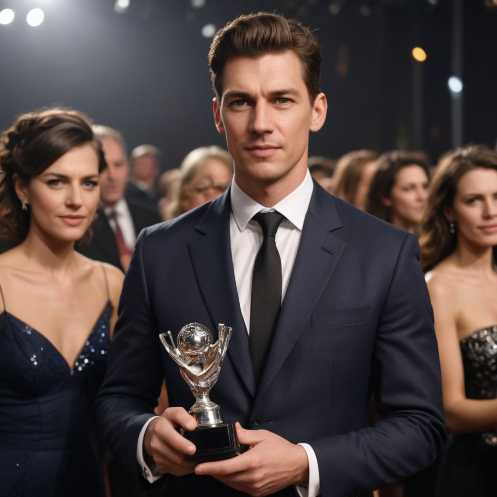 Man at the Award Ceremony Photo Style