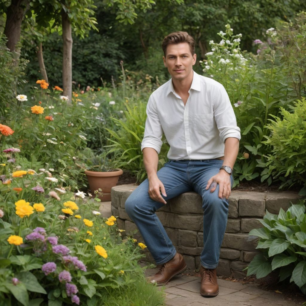 Mum Tells Stories in Garden Photo Style