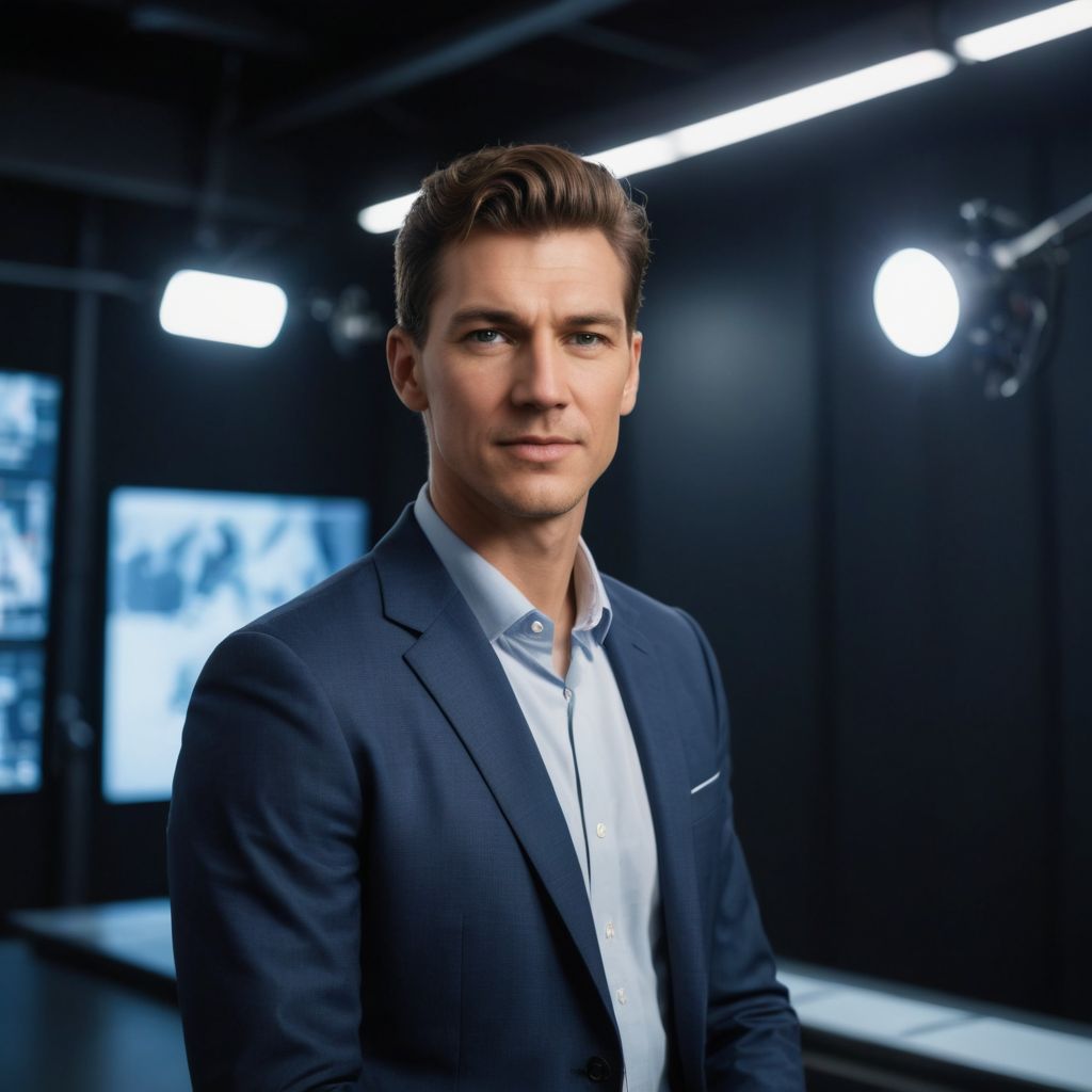 News Studio Lighting Photo Style