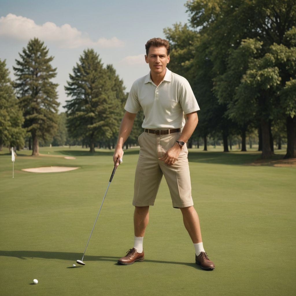 Playing Golf in the 1940s Photo Style