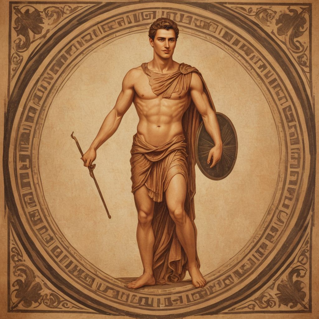 Ancient Greek Vase Illustration Photo Style