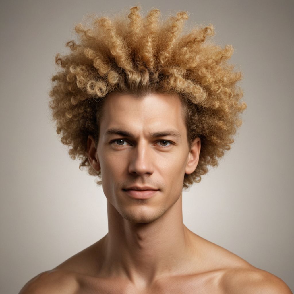 Blonde Afro Hair Photo Style