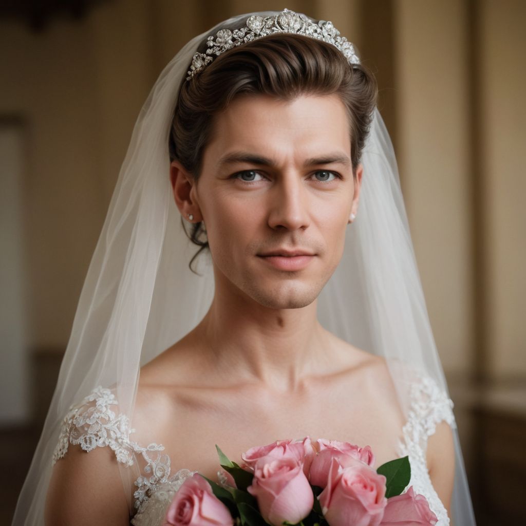 Bride with Pink Lipsticks Photo Style