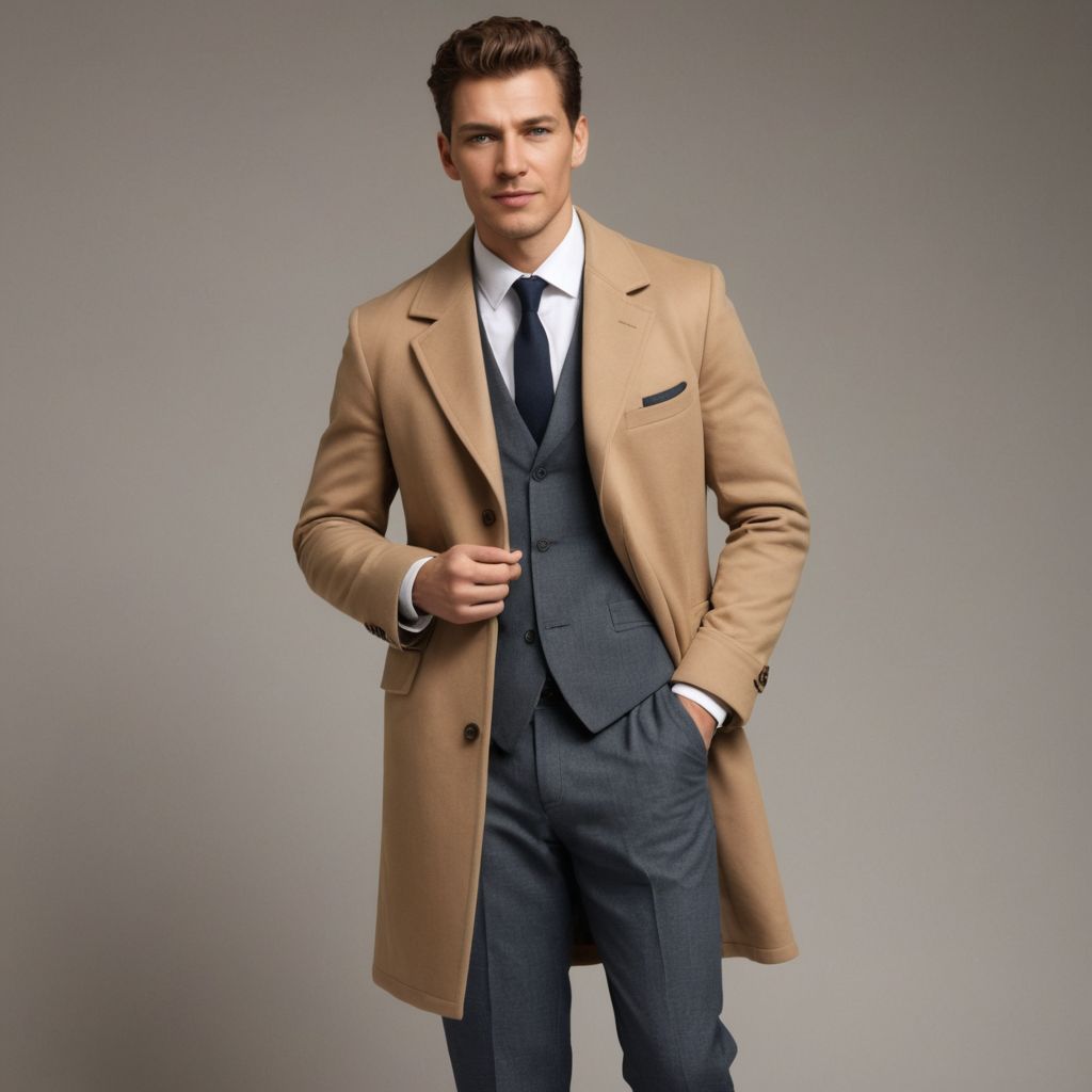 Coat Pant with Tie Photo Style