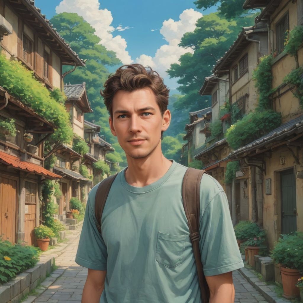 Convert into the Studio Ghibli Art Photo Style