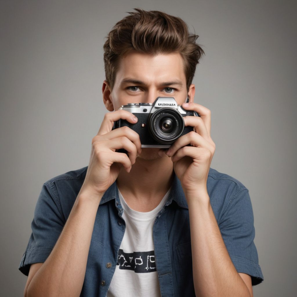 Create a Teenage Boy Camera Man Photo Style