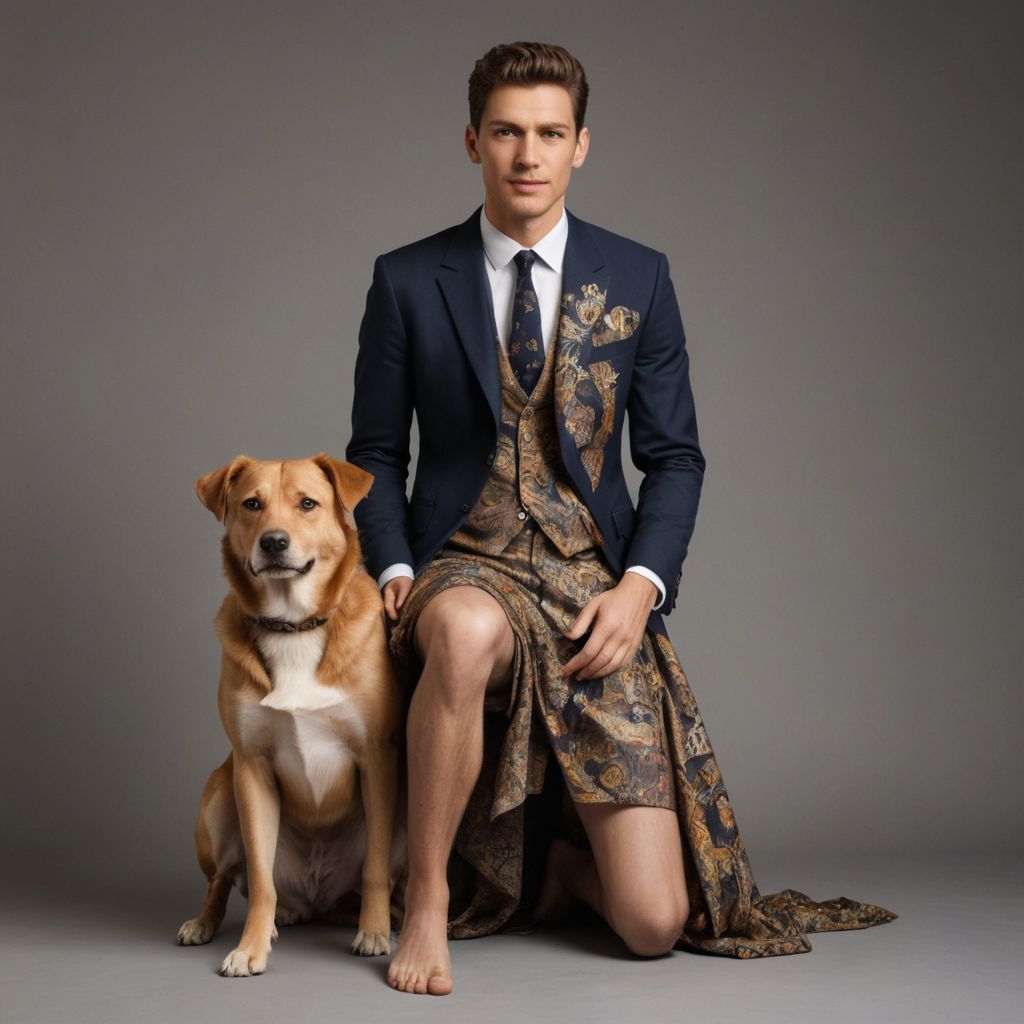 Dress with a Dog Design Photo Style