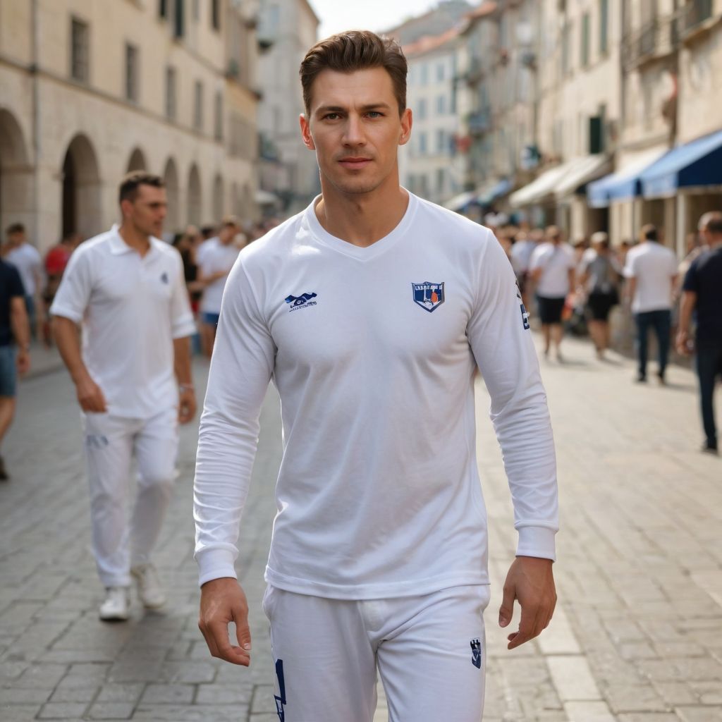 Dressed in White of Hajduk from Split in Croatia Photo Style