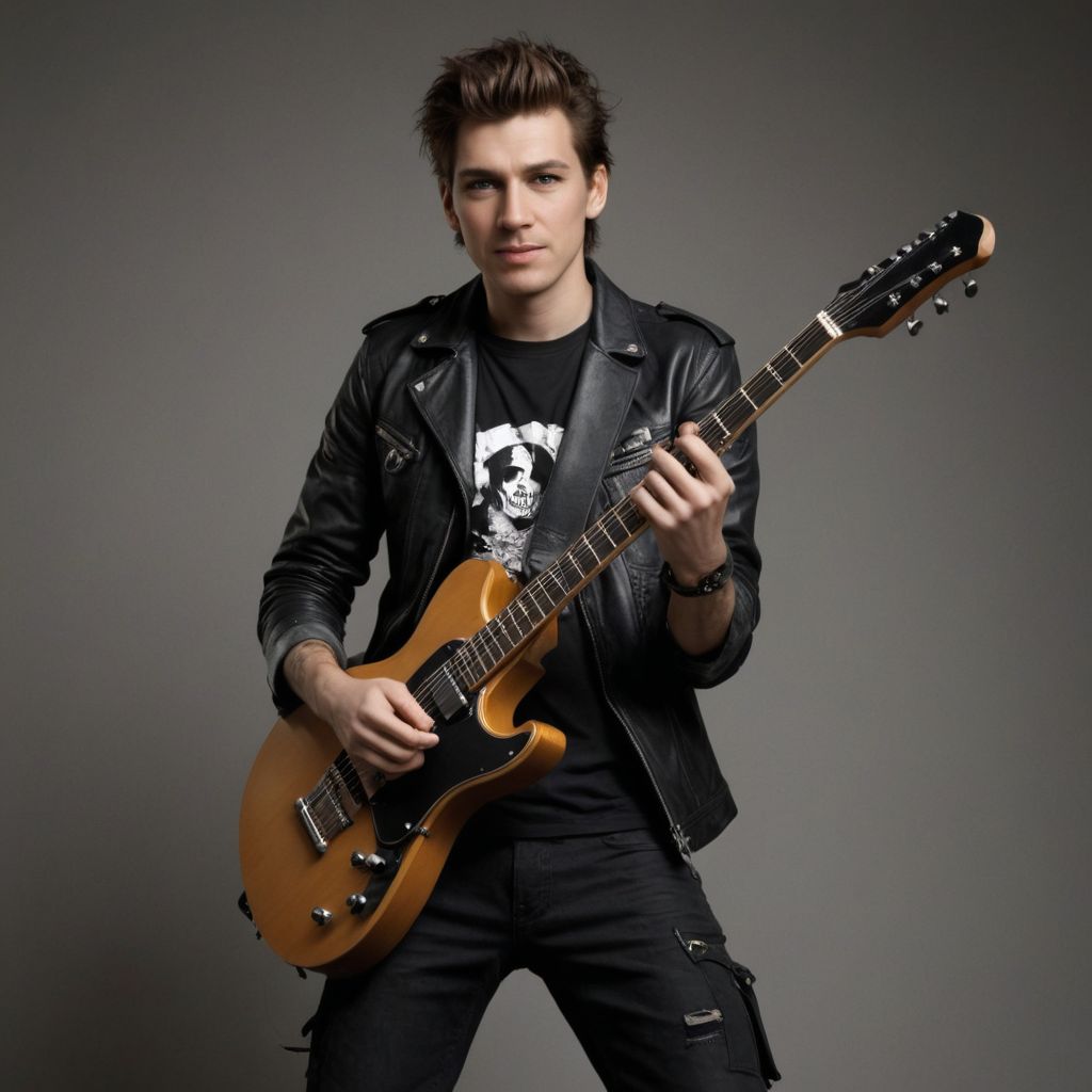 Emo Girl Guitarist Photo Style