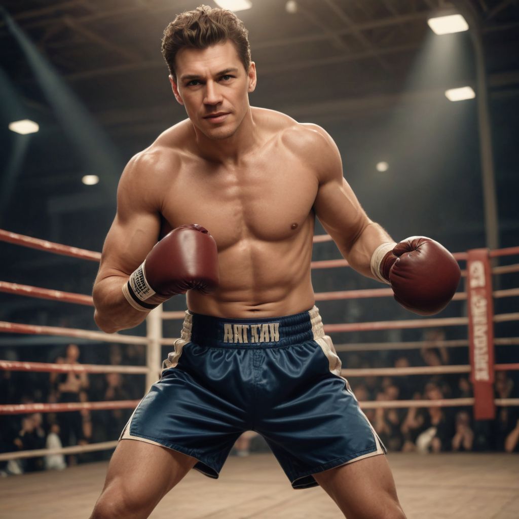 In a Boxing Ring Photo Style