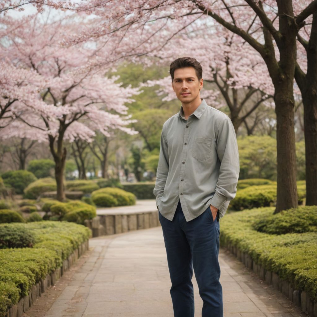 In the Spring Japanese Park Photo Style