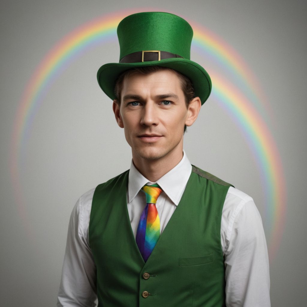 Leprechaun with Rainbow Photo Style