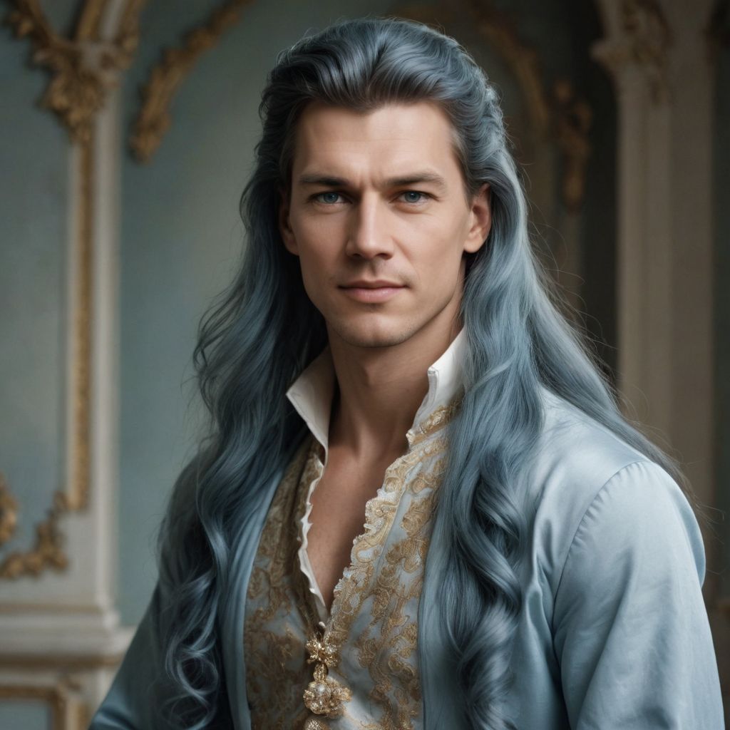 Royal Elegance Very Very Long Hair Light Blue Photo Style