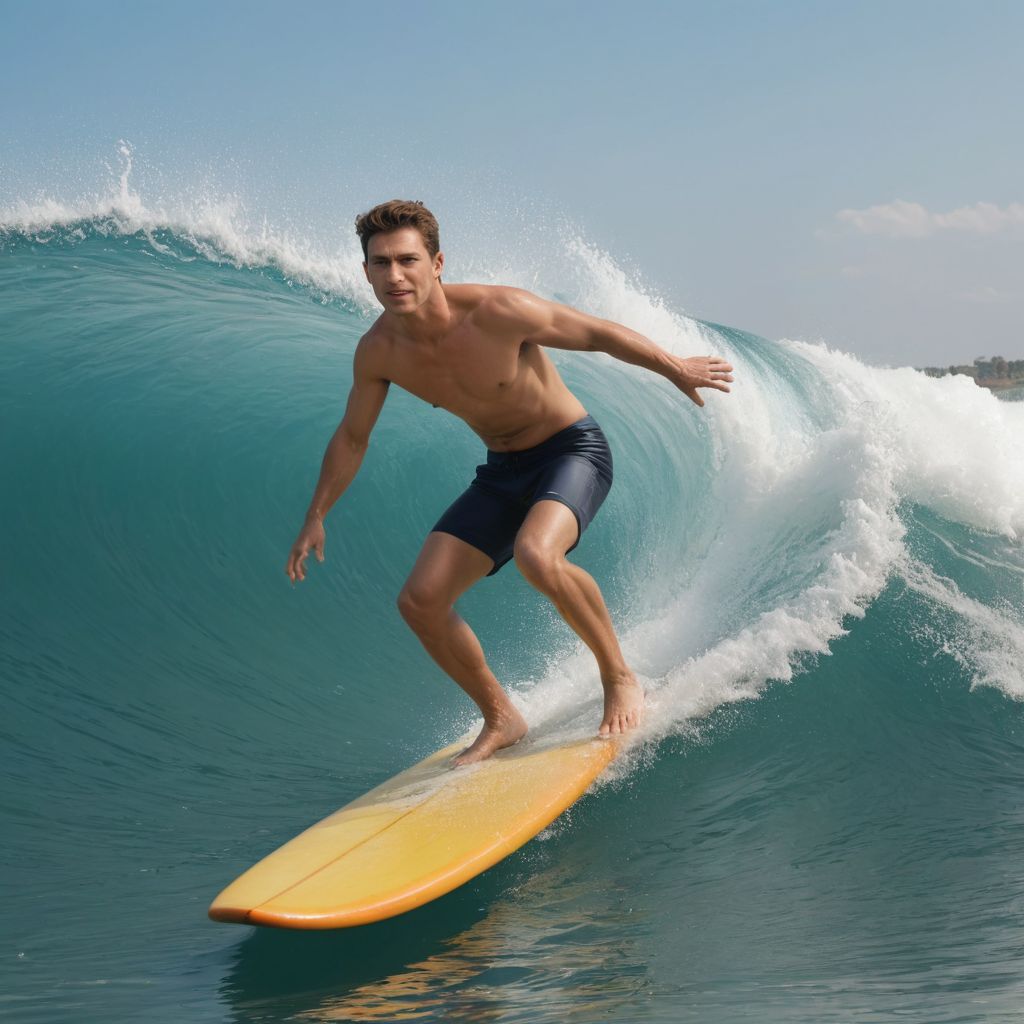 Surfing on Sea Photo Style