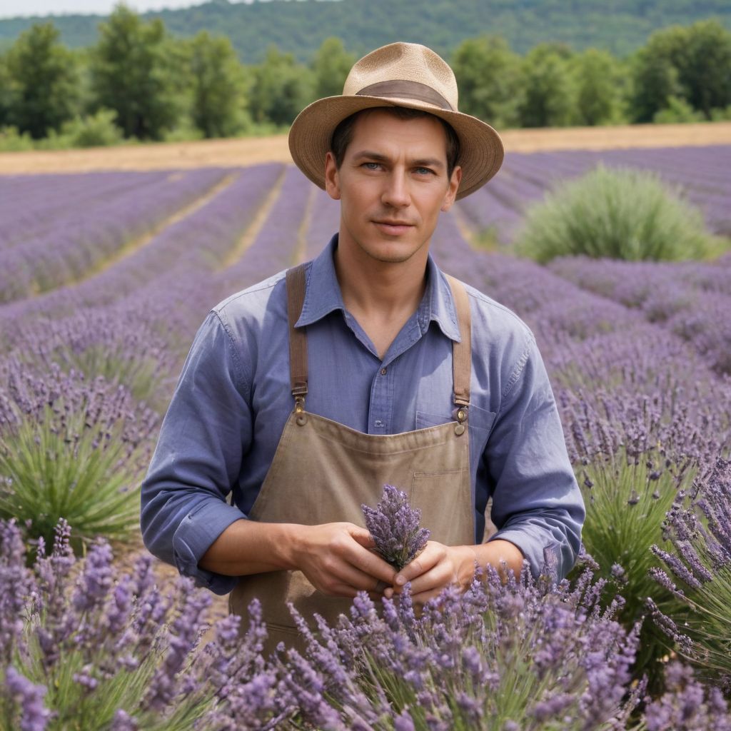 Worker with Lavanda Photo Style