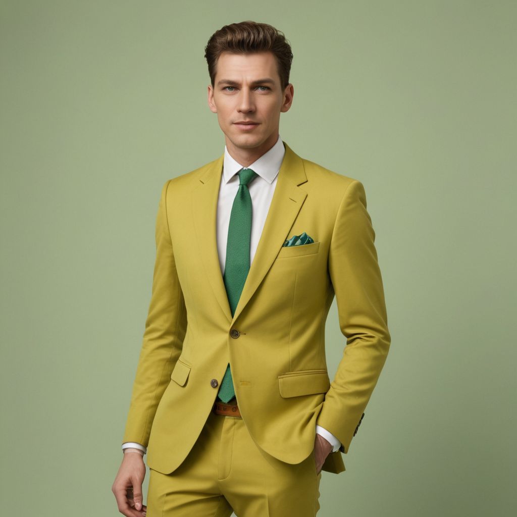 Yellow and Green Suit Photo Style