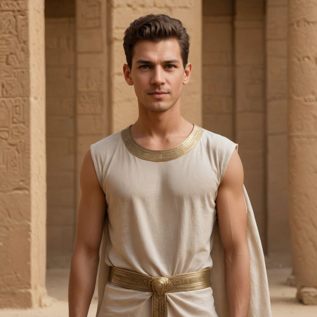 A Egyptian Boy Standing Photo Style