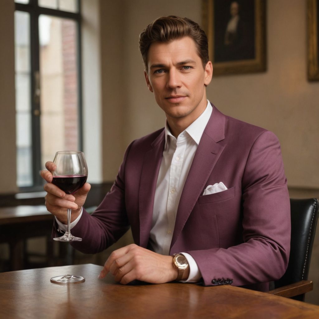 A Sophisticated Wine Drinker with a Pinky Up Photo Style