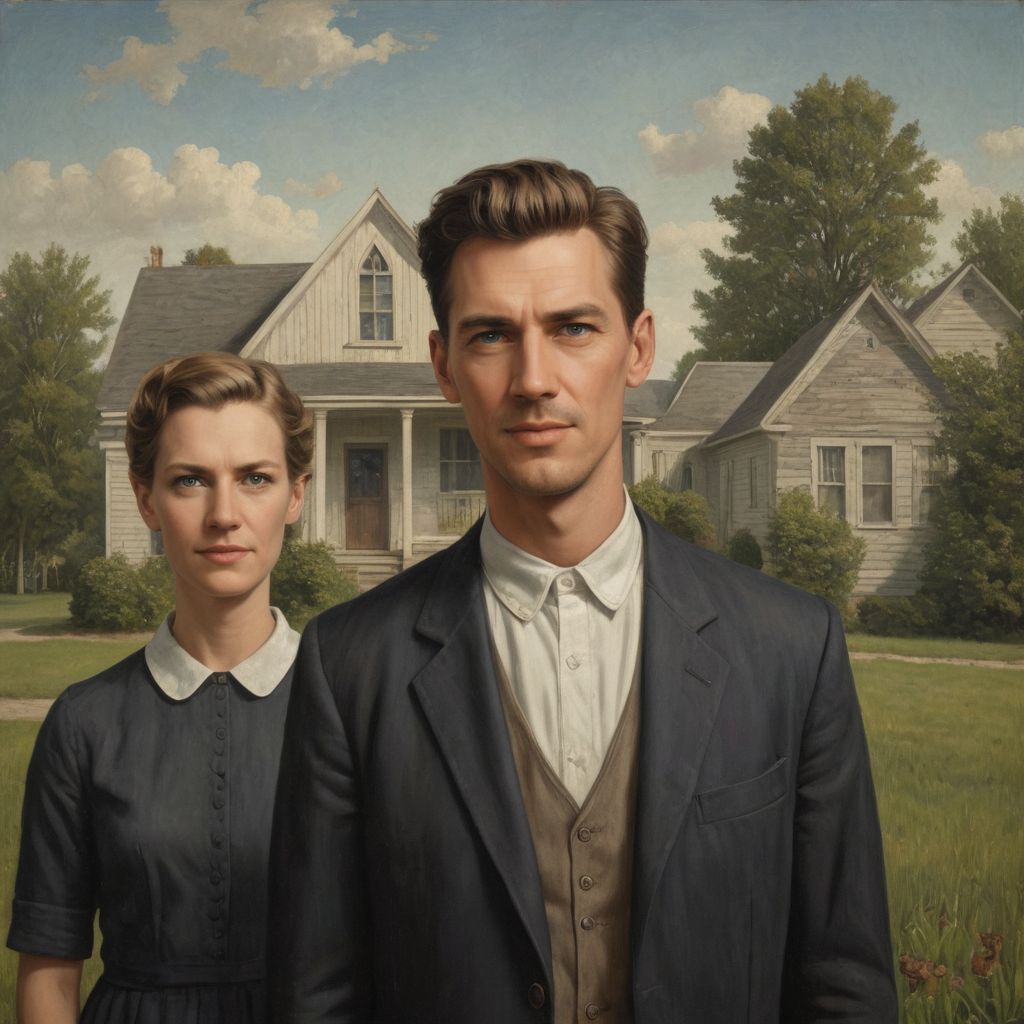 Converted American Gothic image