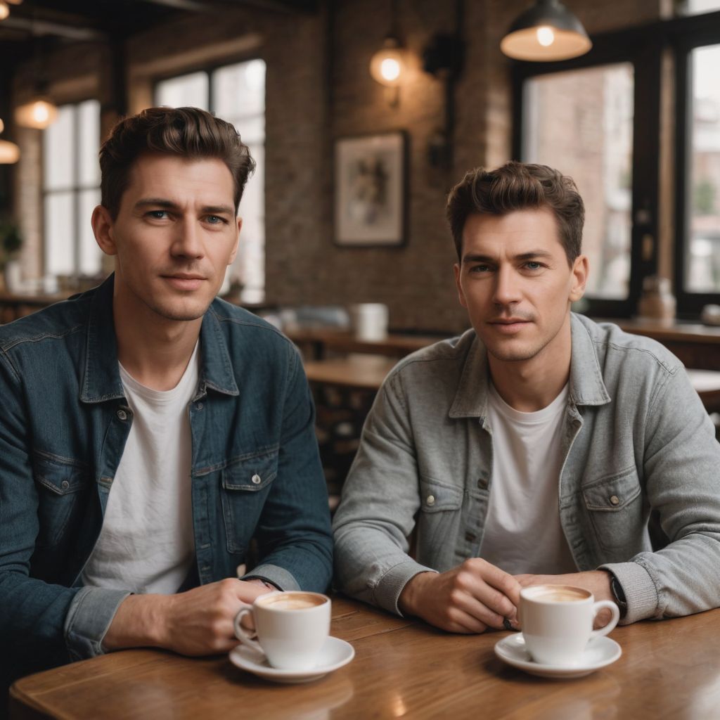 Best Friends Having Coffee and Chilling Photo Style