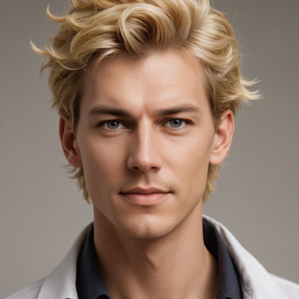 Blonde Anime Face Photo Style