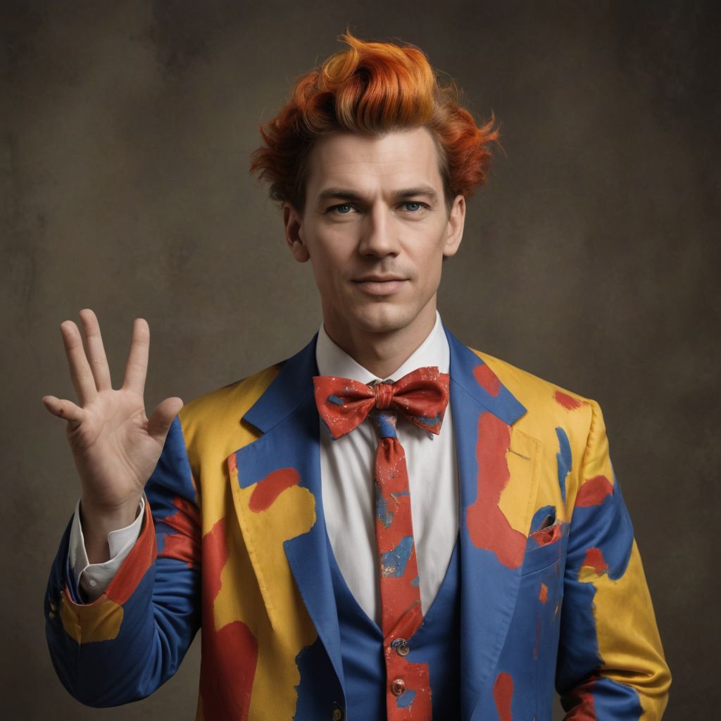 Clown Dress as Politician Photo Style