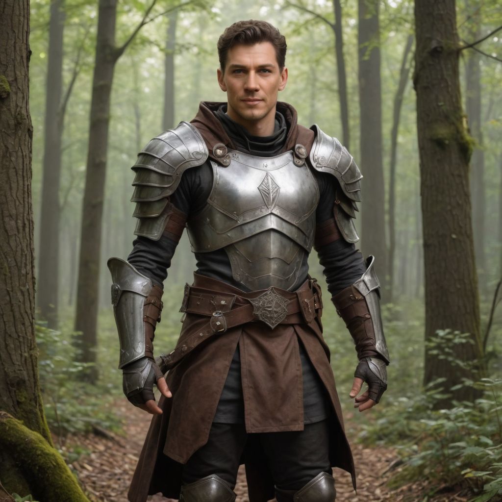 D&D Leather Armor in Woods Photo Style