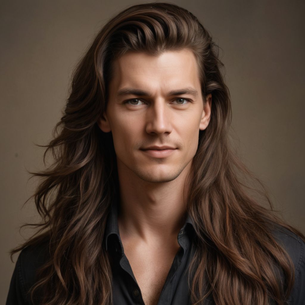 Extreme Long Brown Hair Photo Style