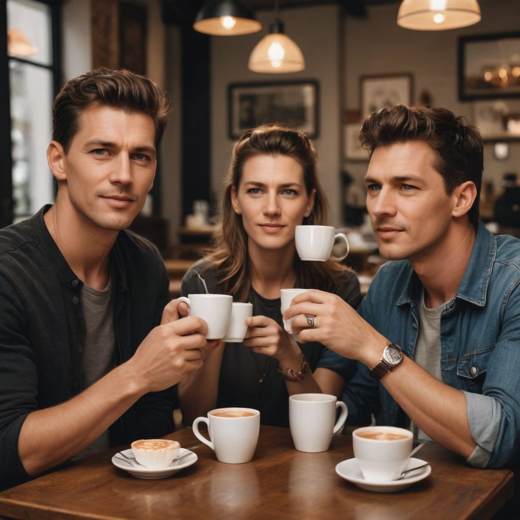 Friends Having Coffee Photo Style