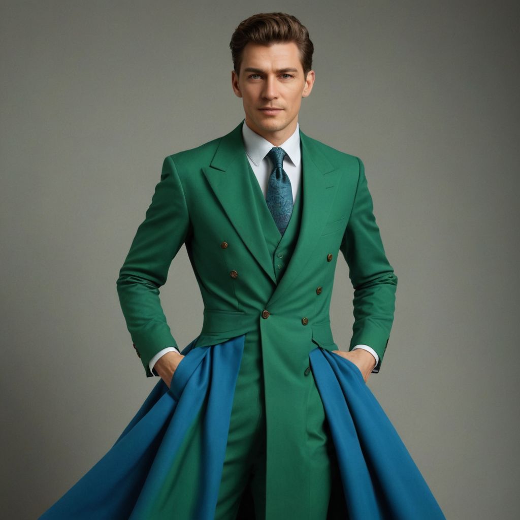 Green and Blue Dress Photo Style