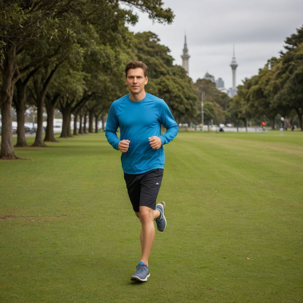 Jogging in Auckland Domain Photo Style