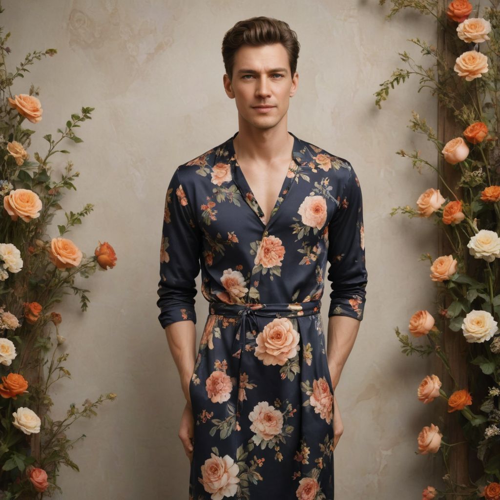 Long Decent Floral Dress Photo Style