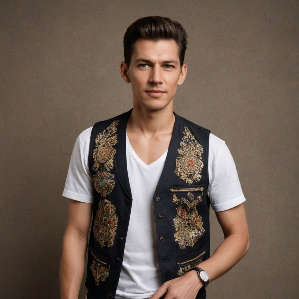 Convert Photo to Memakai Rompi dan Berdiri di Atas Tebing Style (Free ...