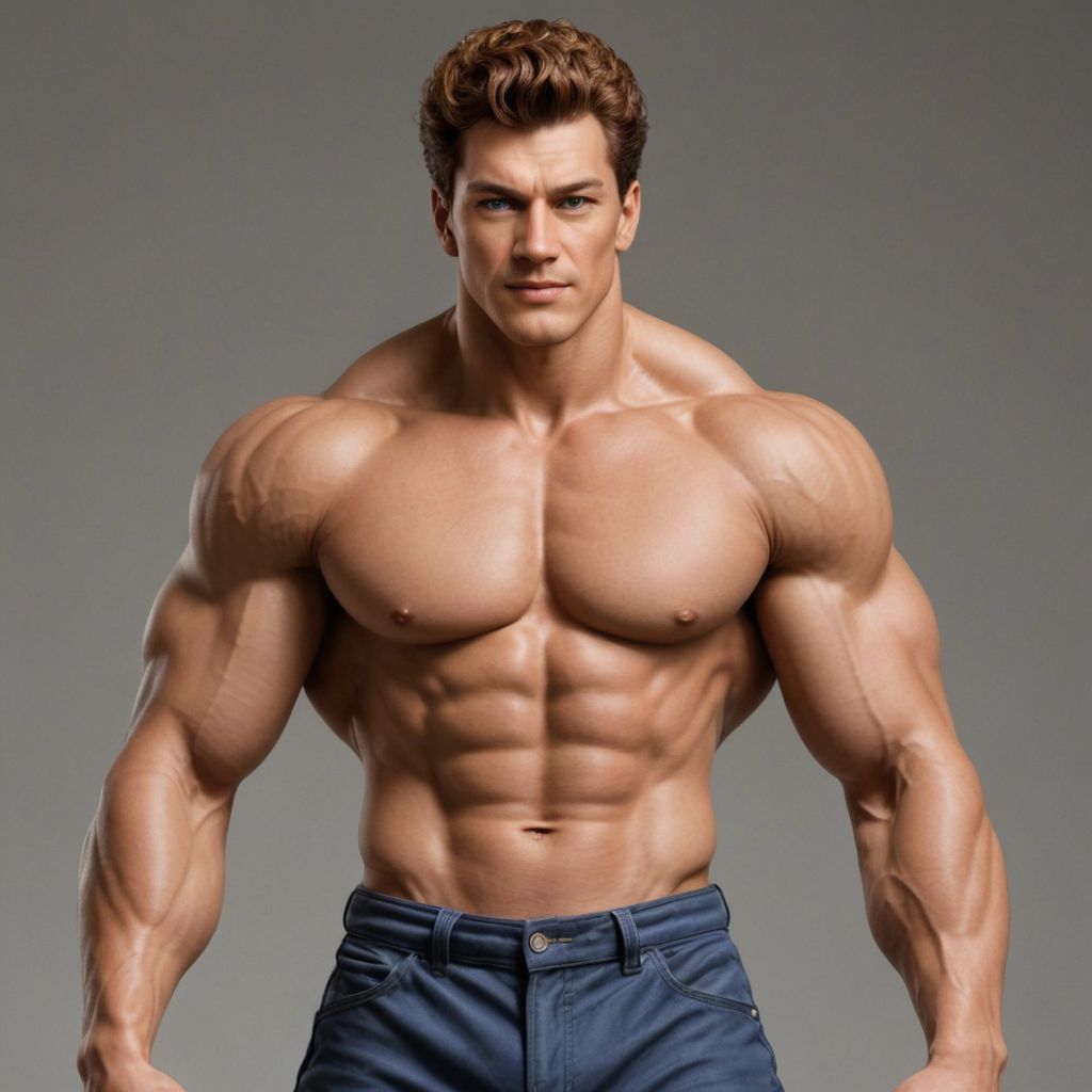 Muscle and Hairstyle Like Baki Hanma Photo Style
