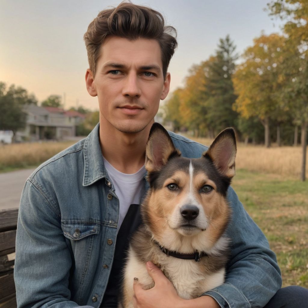 My Dog as a 20-Year-Old Person Photo Style