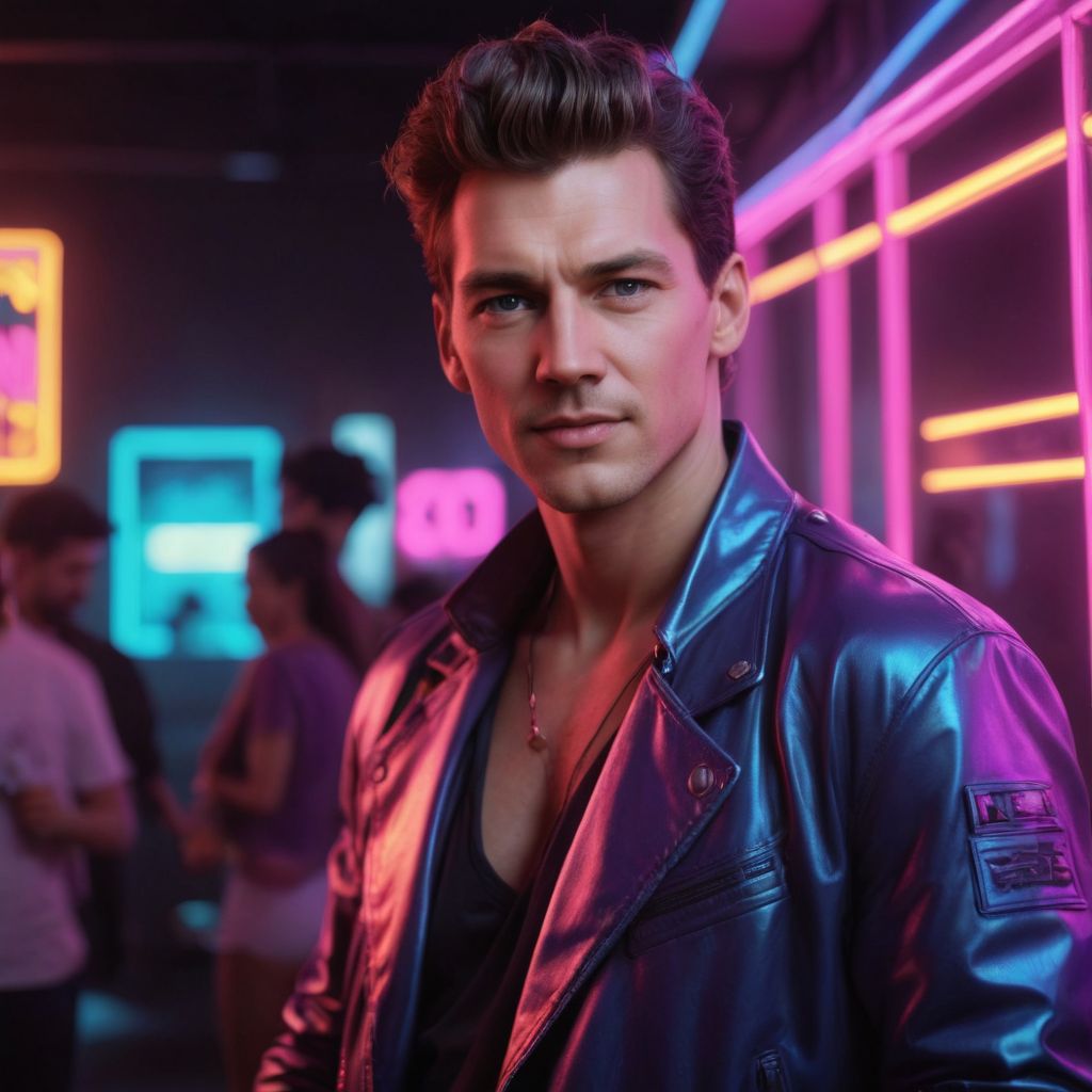 Neon 80s Party Photo Style