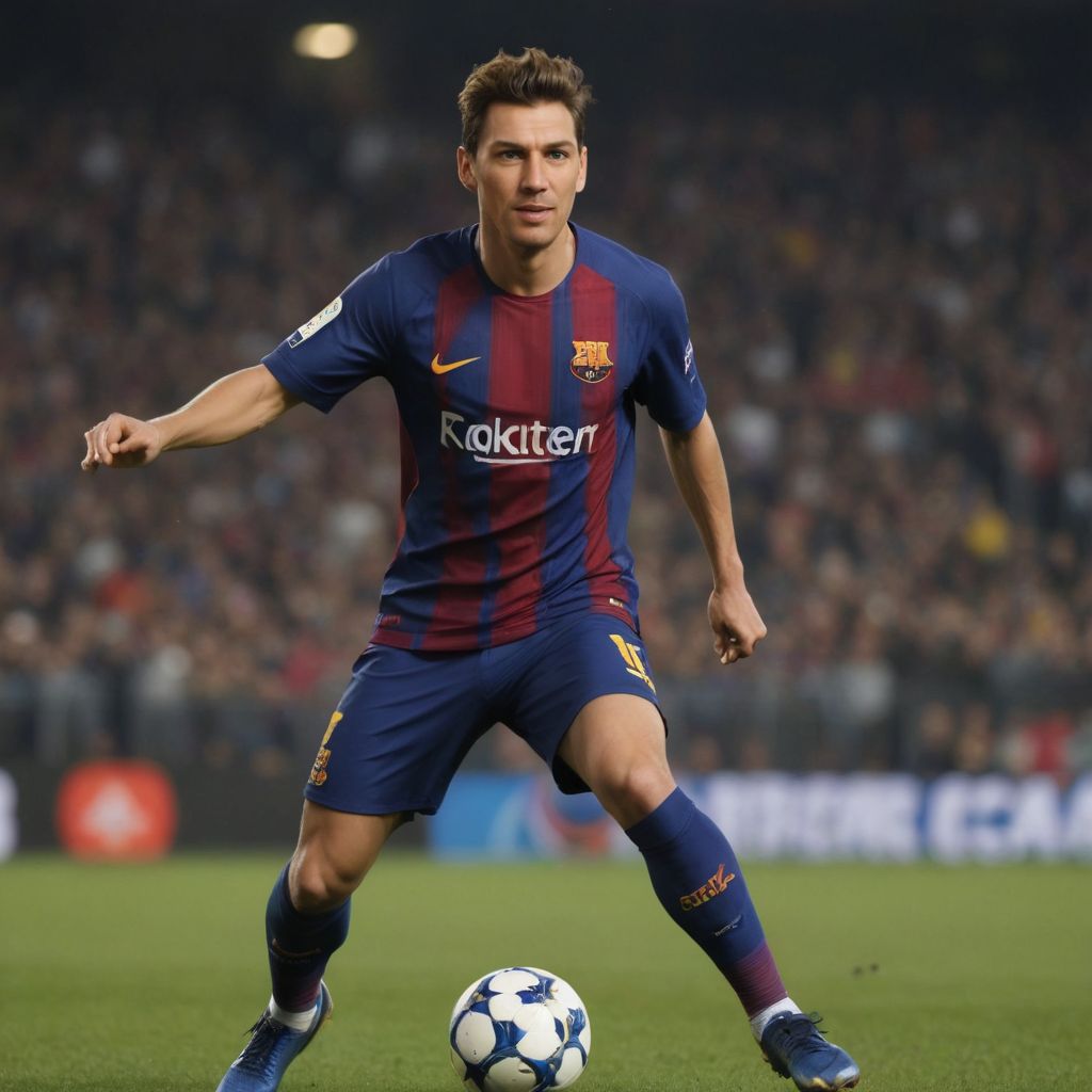 Player Soccer FC Barcelona Photo Style