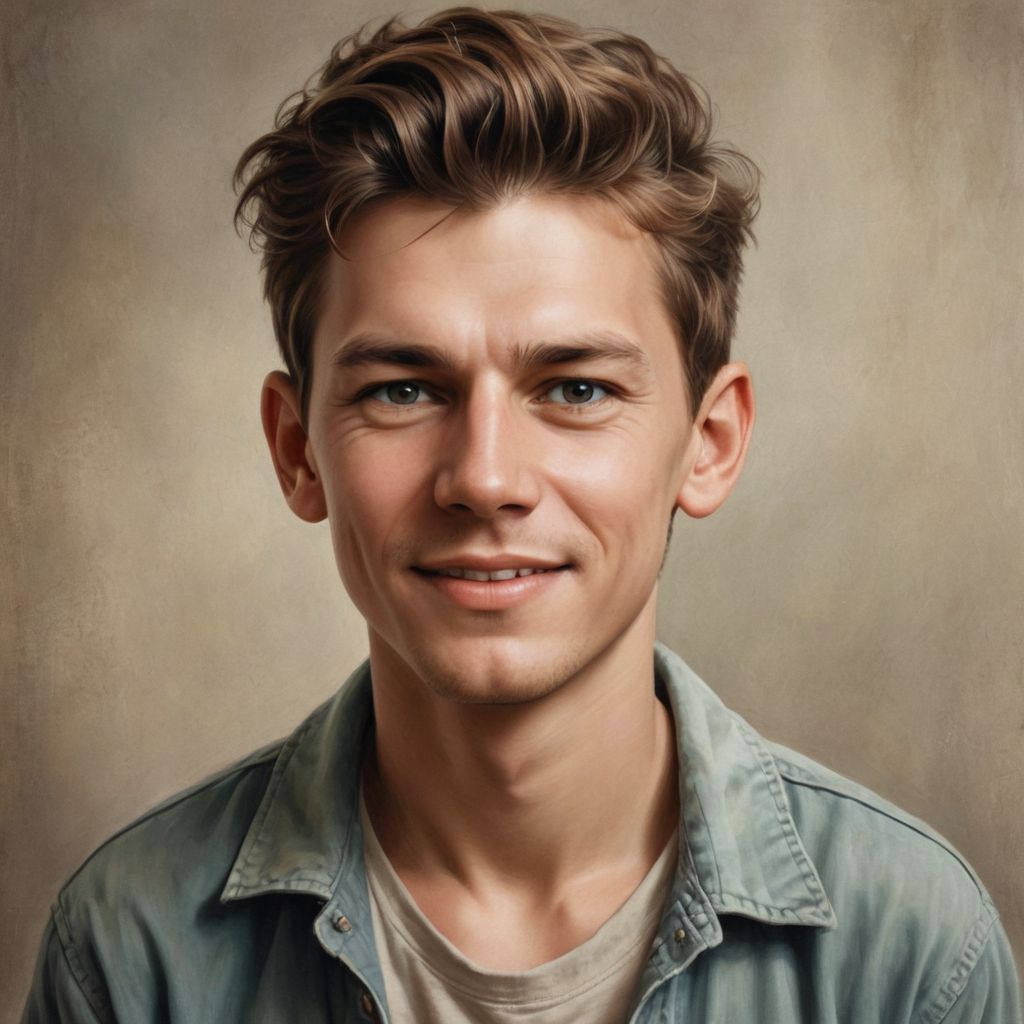 Realistic Color/Young Boy with a Big Smile Photo Style