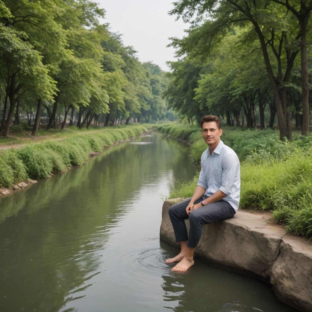 River Side Place with Greenery Photo Style