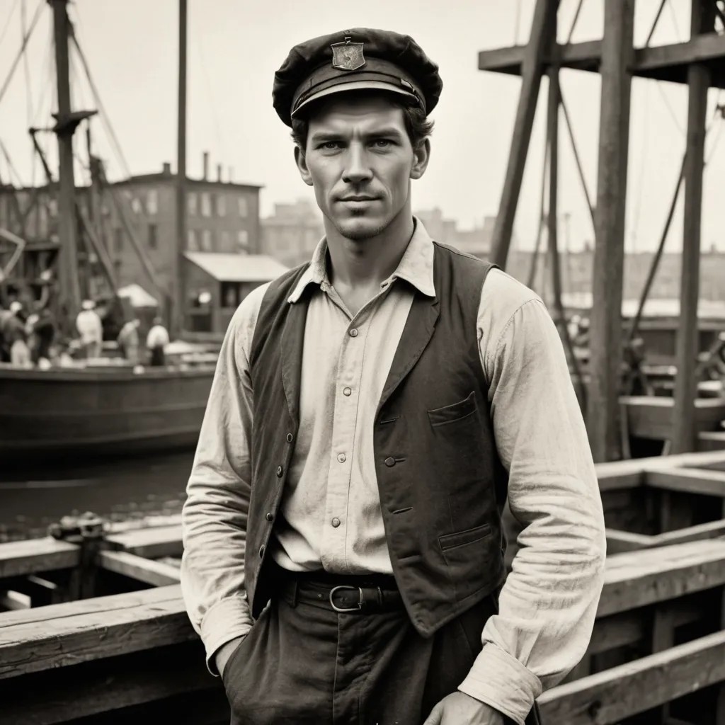 1800s Dock Worker Photo Style