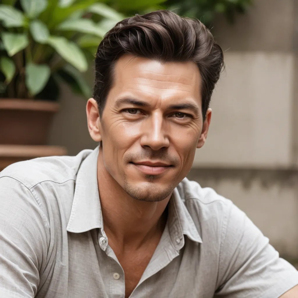 50-Year-Old Man Relaxed Photo Style