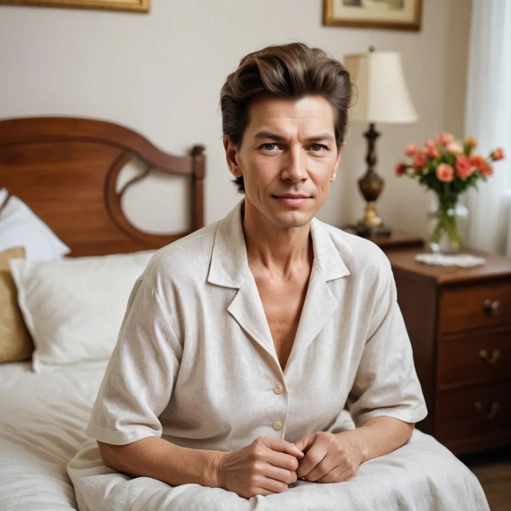 65-Year-Old Lady at Home Photo Style