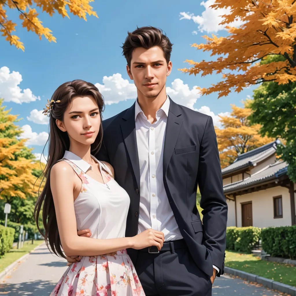 Anime with a Girl Photo Style