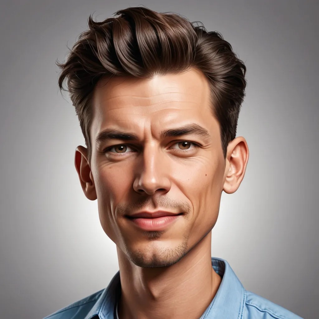 Cartoon Caricature of Head Photo Style