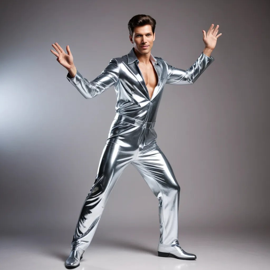Disco Shiny Costume, Dancing Photo Style