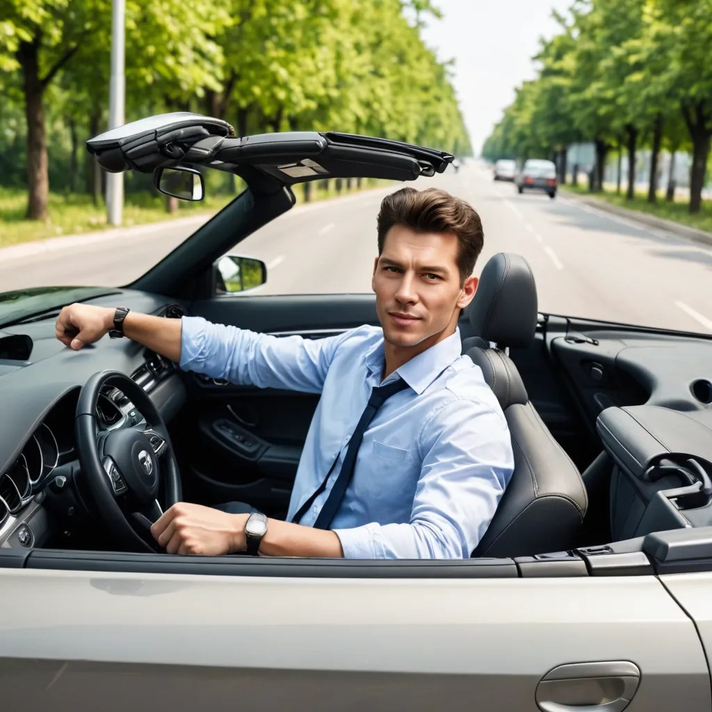 Driving in Convertible Photo Style