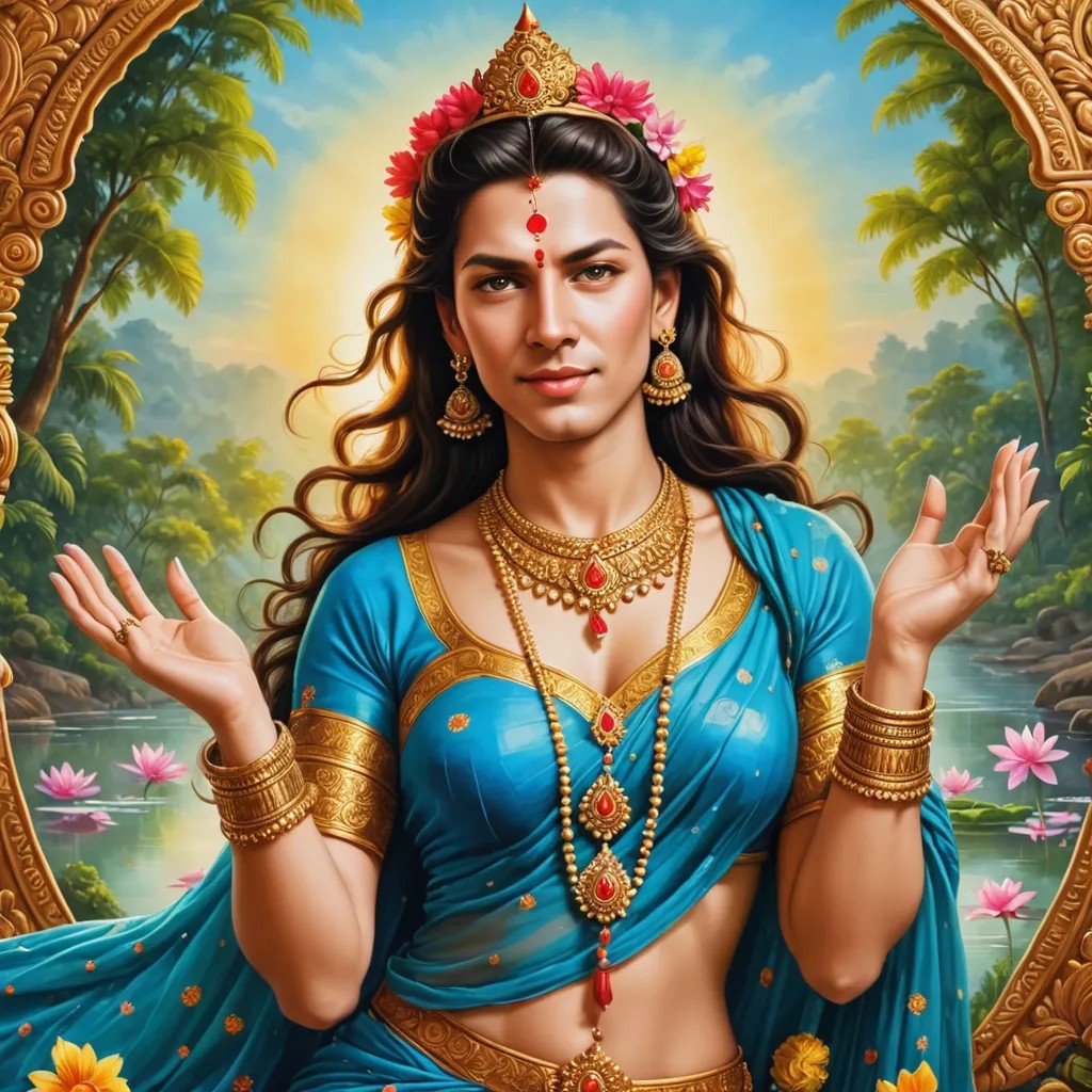 Converted Goddess Radha Rani image